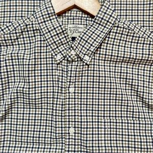 J Crew Long Sleeve Multicolored Button-Up Gingham Shirt Sz L (Good Condition)